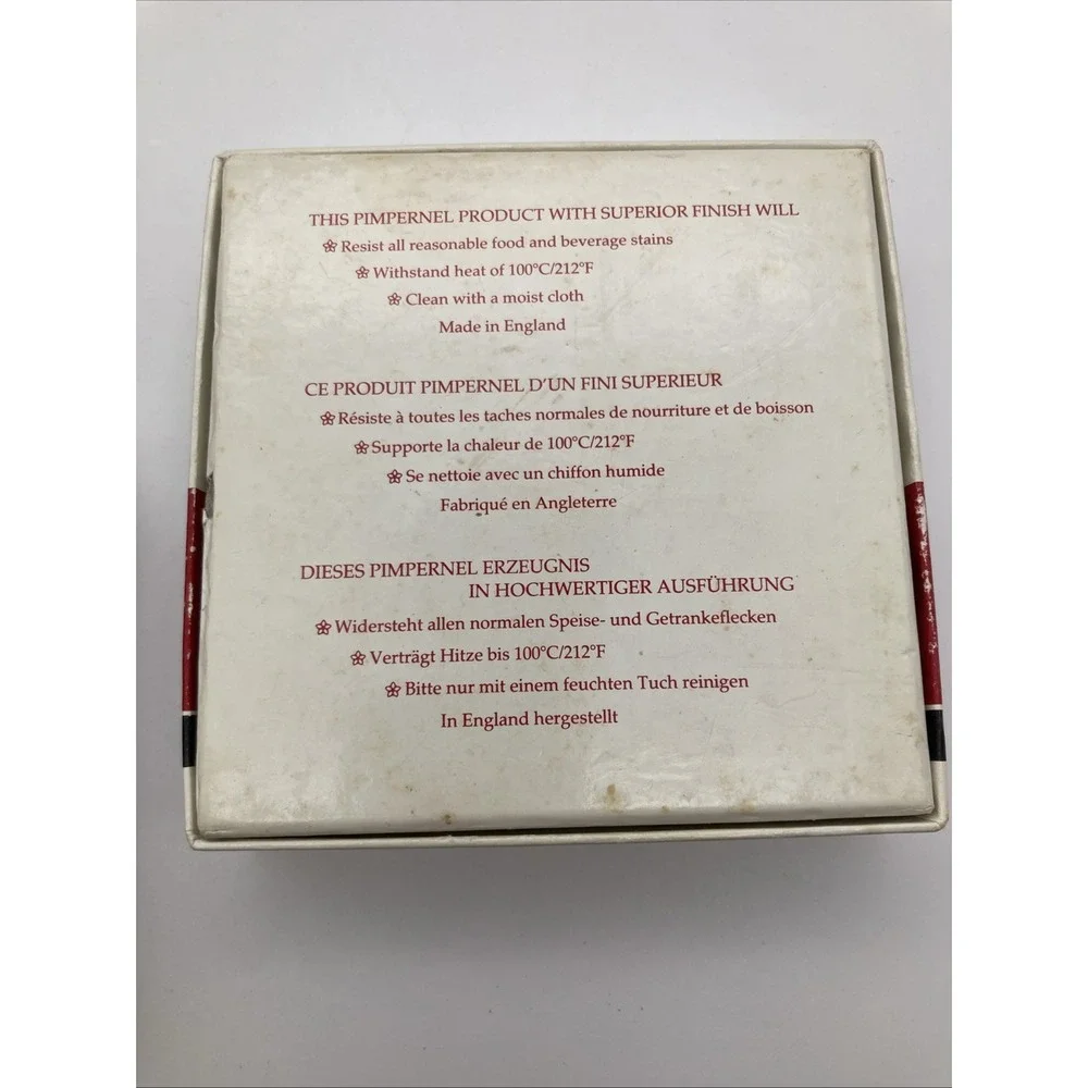 Vintage Set of 6 Pimpernel Father Christmas Coasters Cork Back Made England 4x4